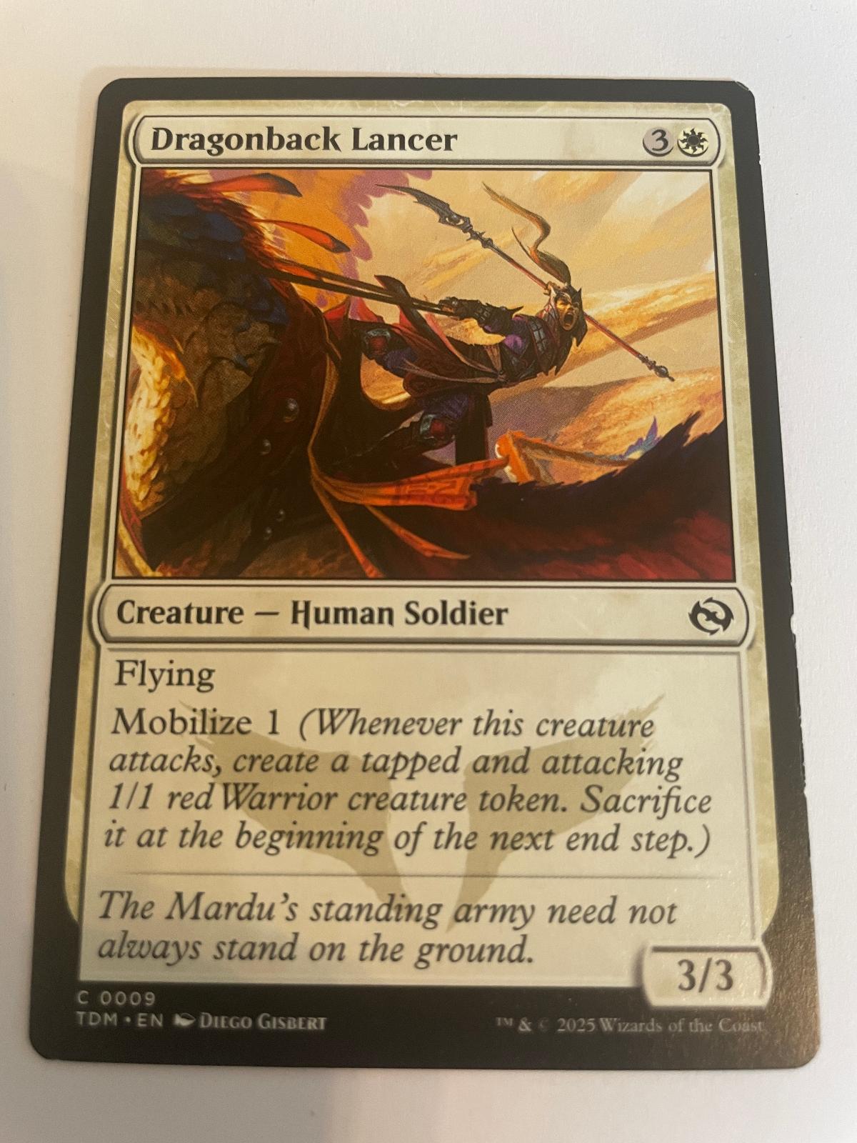 Dragonback Lancer 9 Common Tarkir: Dragonstorm Magic: The Gathering Near Mint