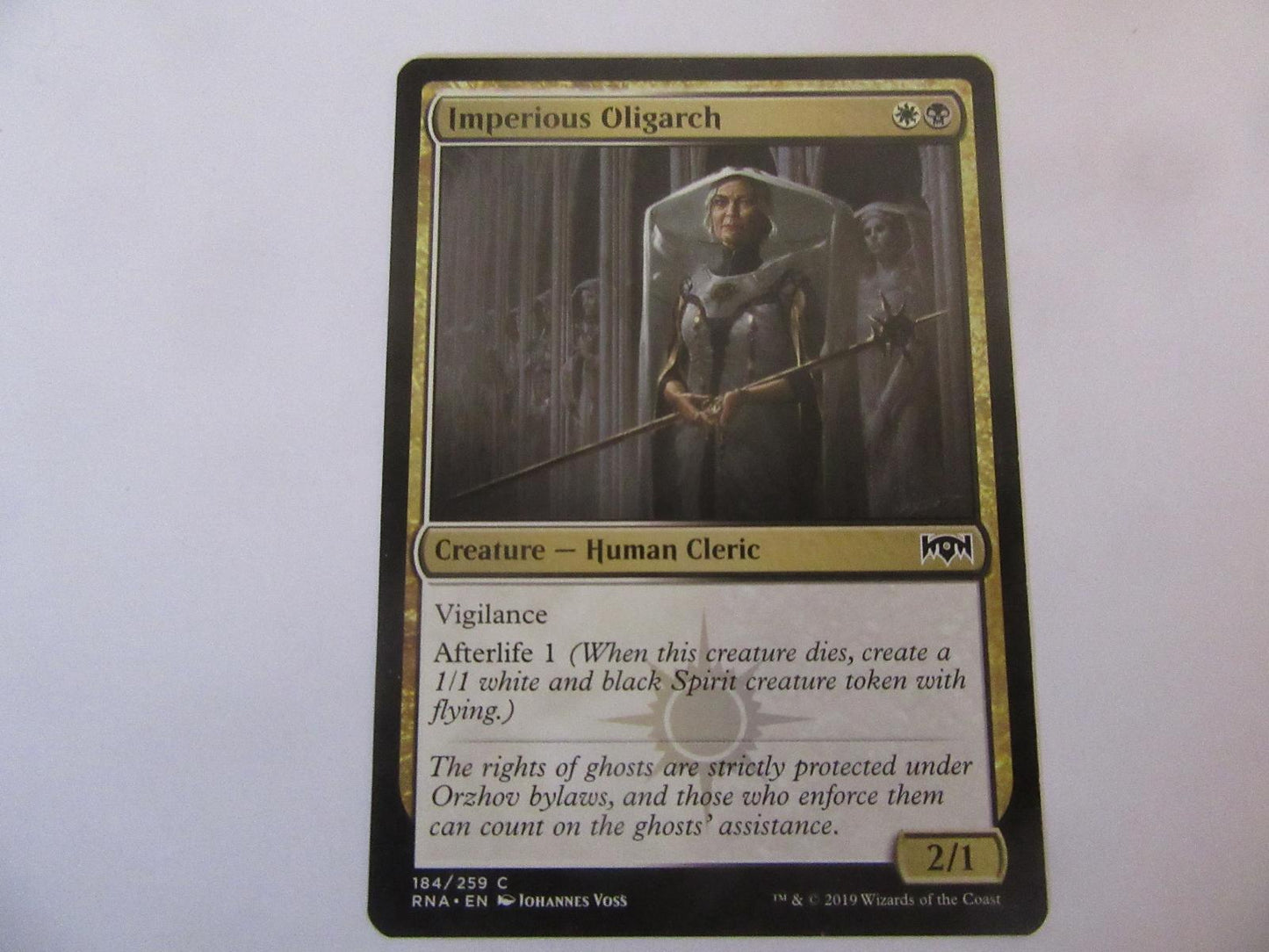 Imperious Oligarch 184 Ravnica Allegiance NM