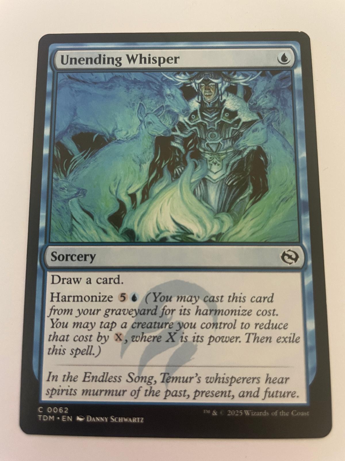 Unending Whisper 62 Common Tarkir: Dragonstorm Magic: The Gathering Near Mint