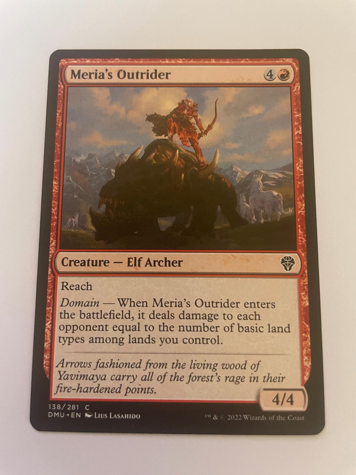 Meria's Outrider 138 Common Dominaria United Magic: The Gathering Near Mint