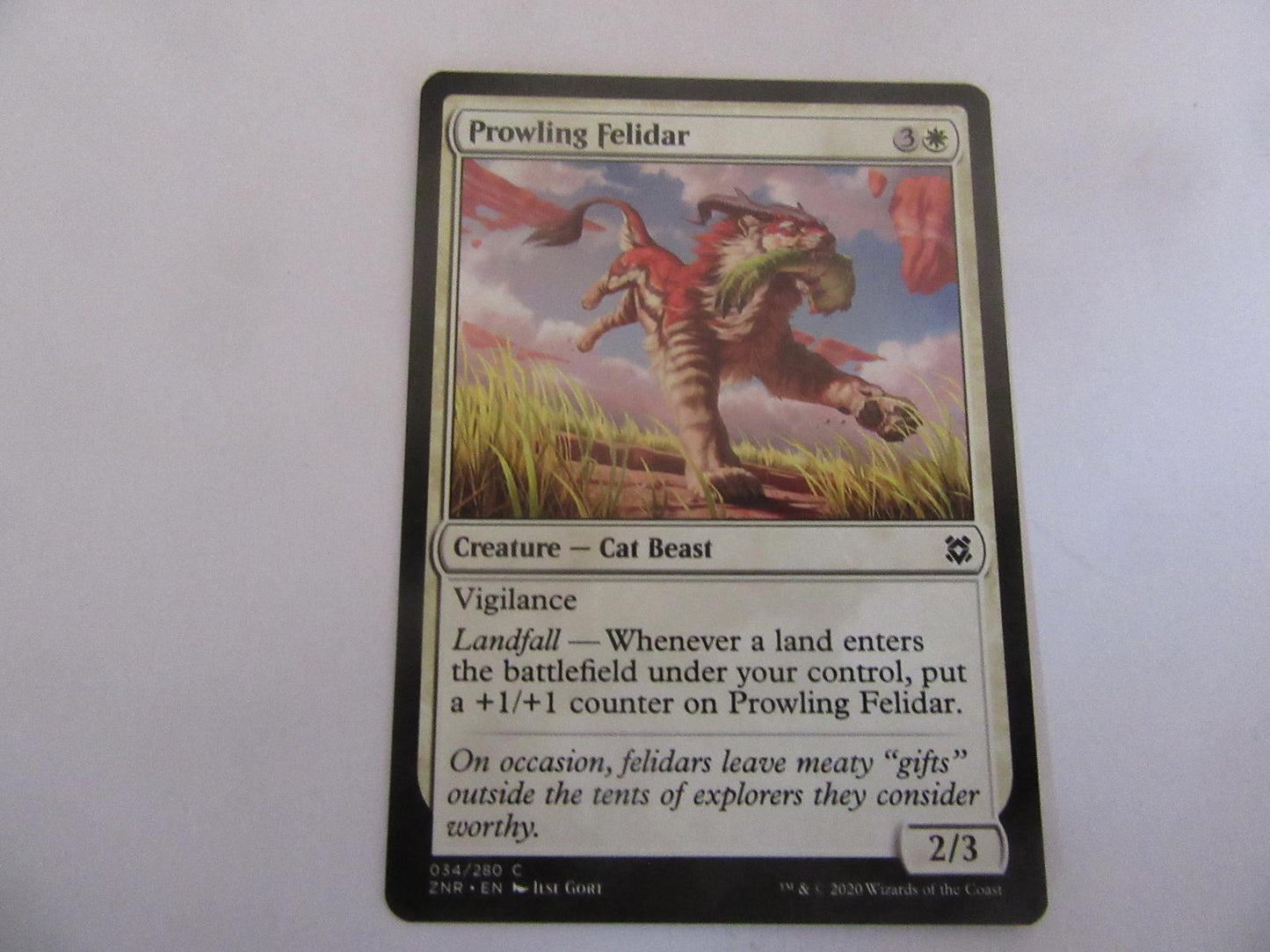 Prowling Felidar 34 Zendikar Rising NM