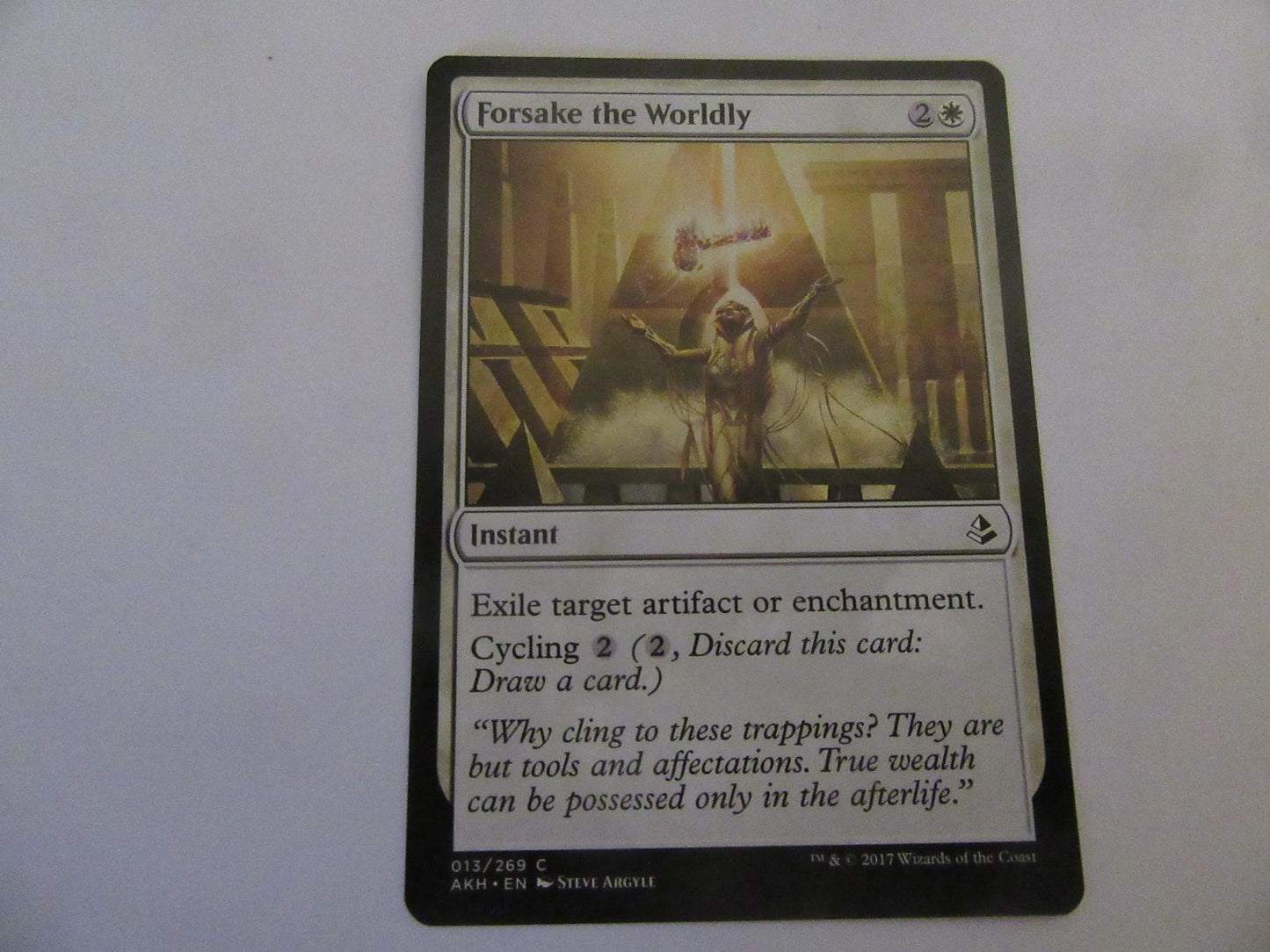 Forsake the Worldly 13 Amonkhet NM