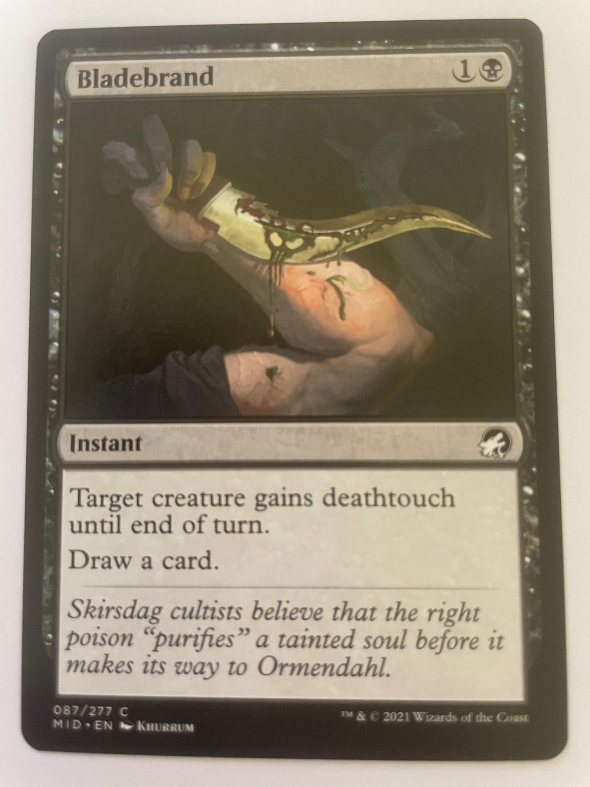 Bladebrand 87 Common Innistrad: Midnight Hunt Magic: The Gathering Near Mint