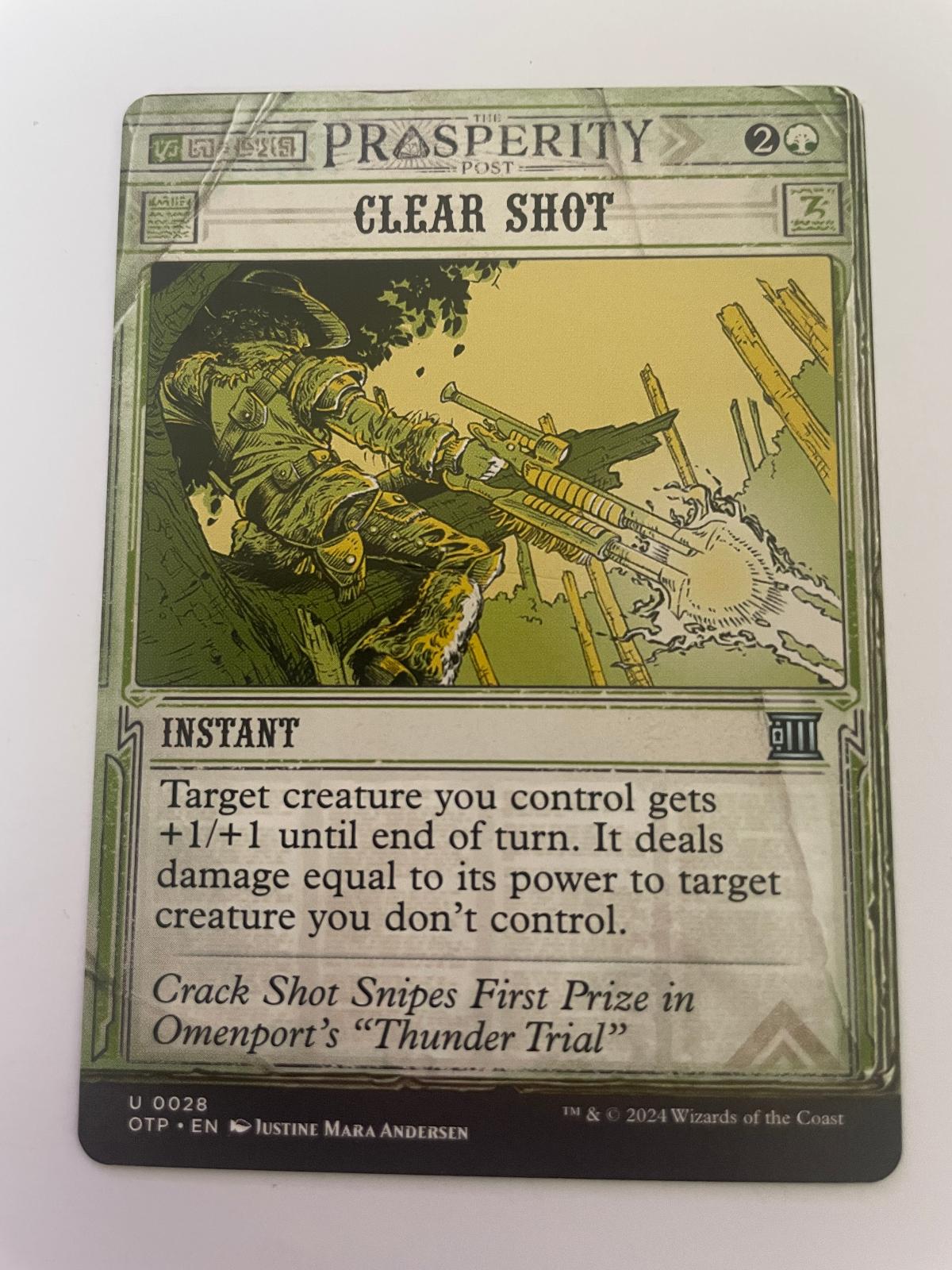 Clear Shot 28 Outlaws of Thunder Junction: Breaking News Magic: The Gathering NM