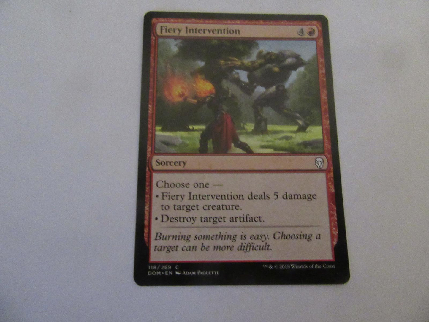 Fiery Intervention 118 Dominaria NM