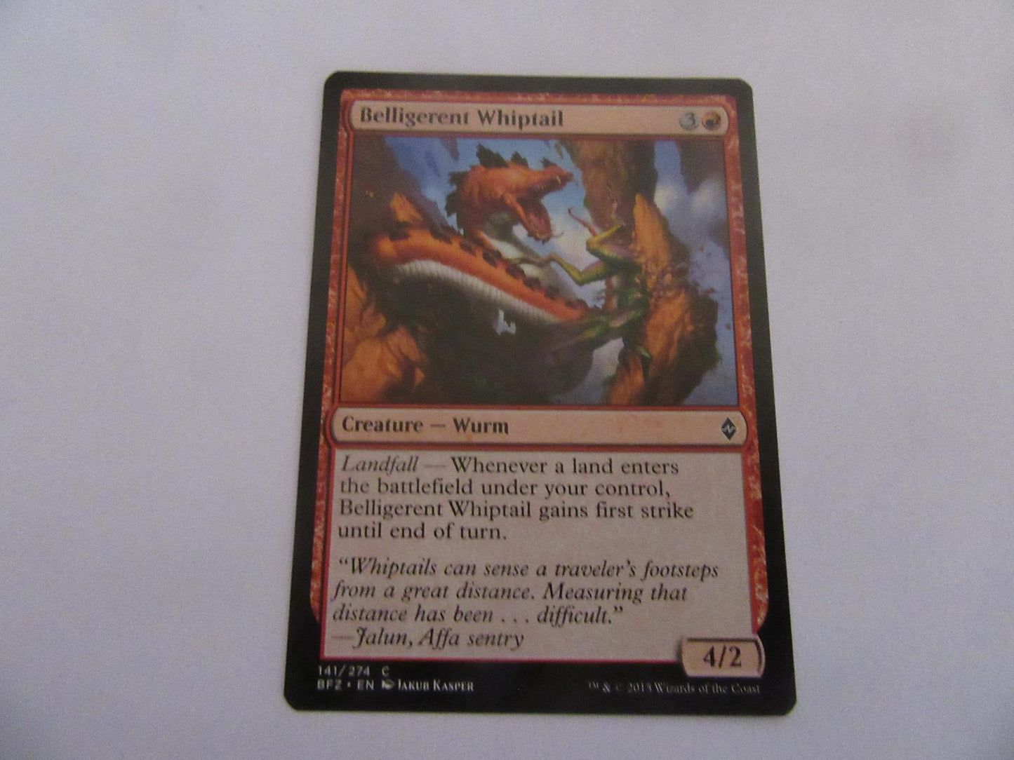 Belligerent Whiptail 141 Battle for Zendikar NM