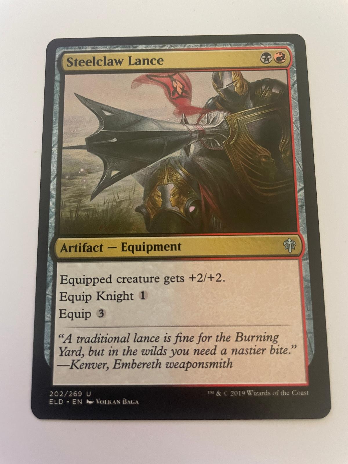 Steelclaw Lance 202 Uncommon Throne of Eldraine Magic: The Gathering Near Mint
