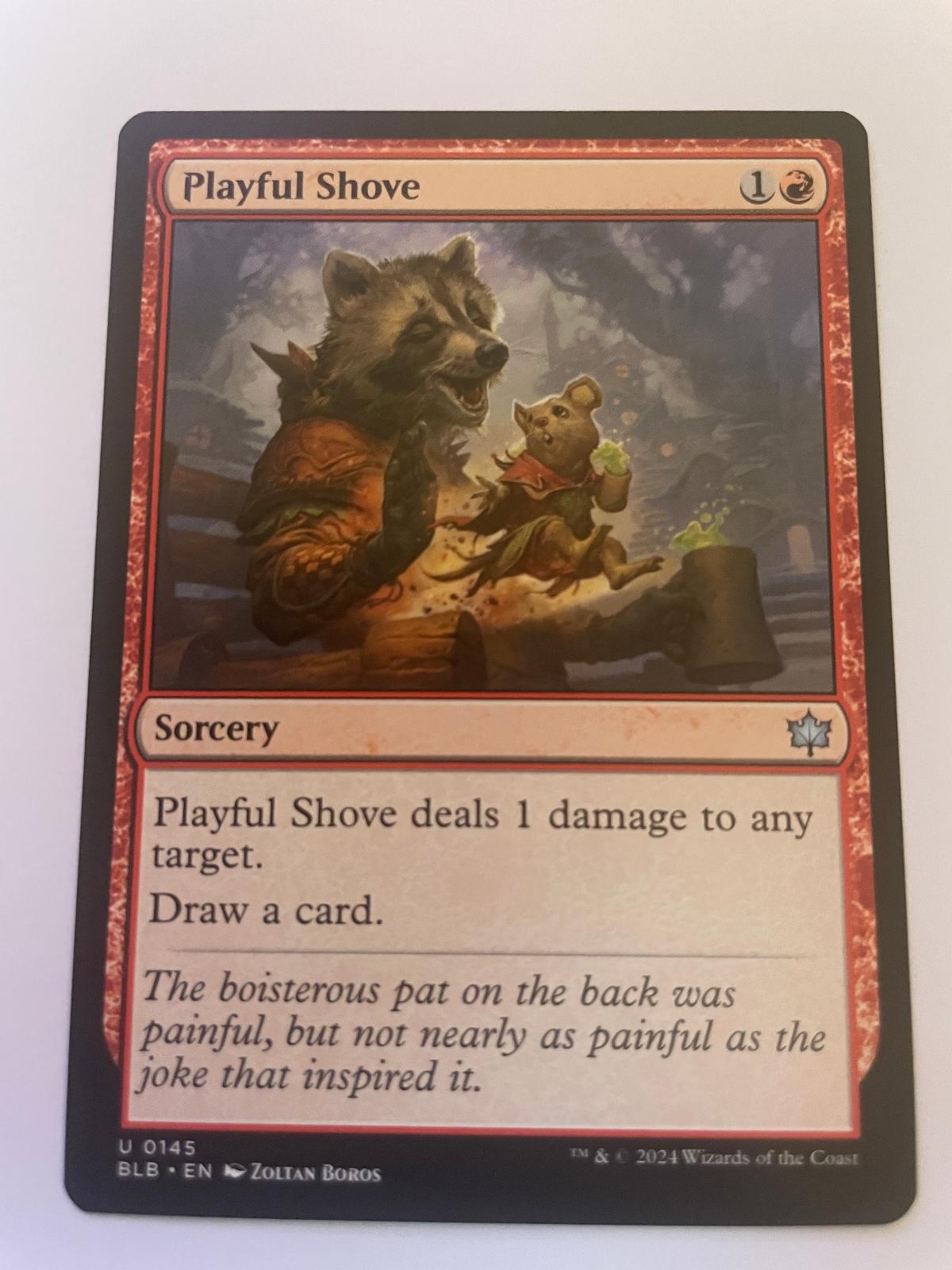 Playful Shove 145 Uncommon Bloomburrow Magic: The Gathering Near Mint