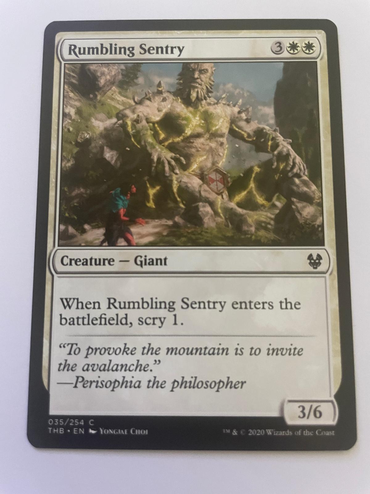 Rumbling Sentry 35 Common Theros Beyond Death Magic: The Gathering Near Mint