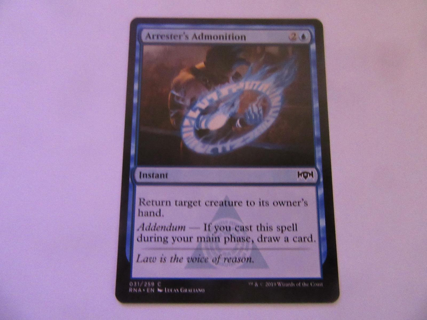 Arrester's Admonition 31 Ravnica Allegiance NM