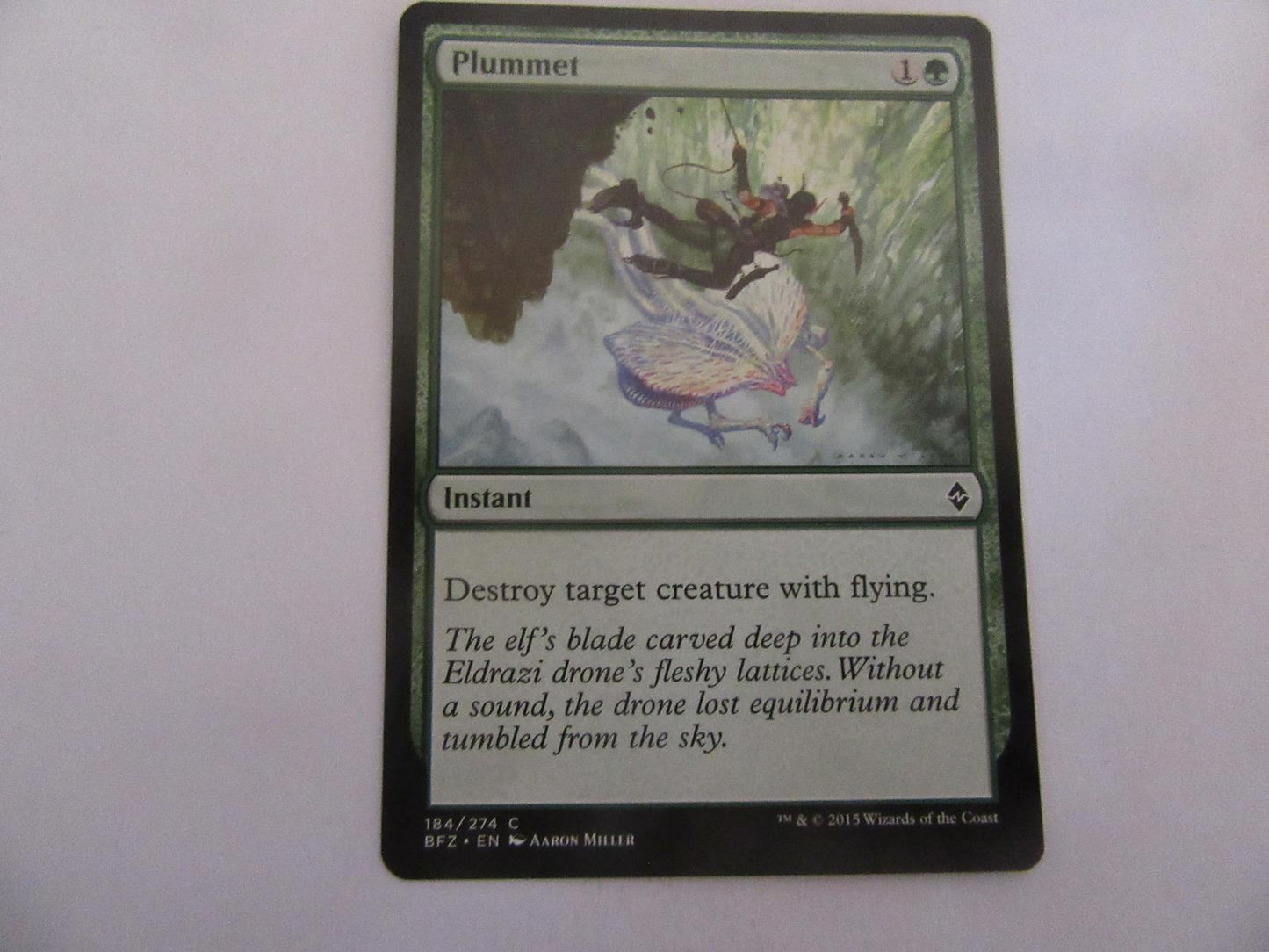 Plummet 184 Battle for Zendikar NM