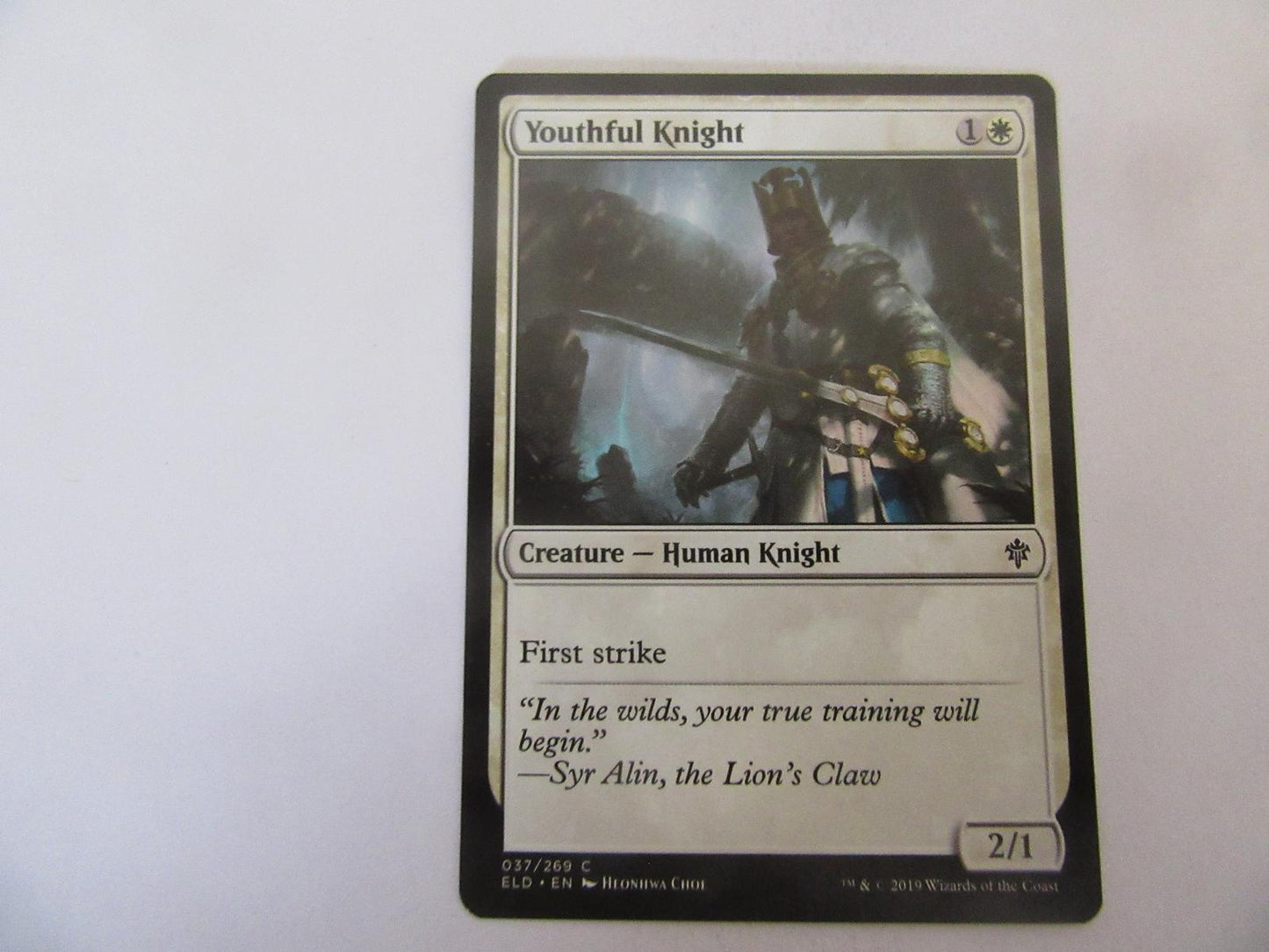 Youthful Knight 37 Throne of Eldraine NM