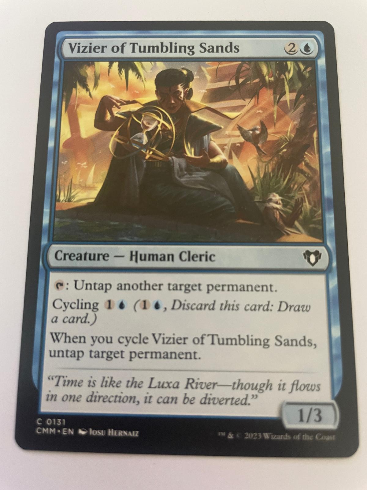 Vizier of Tumbling Sands 131 Common Commander Masters Magic: The Gathering NM