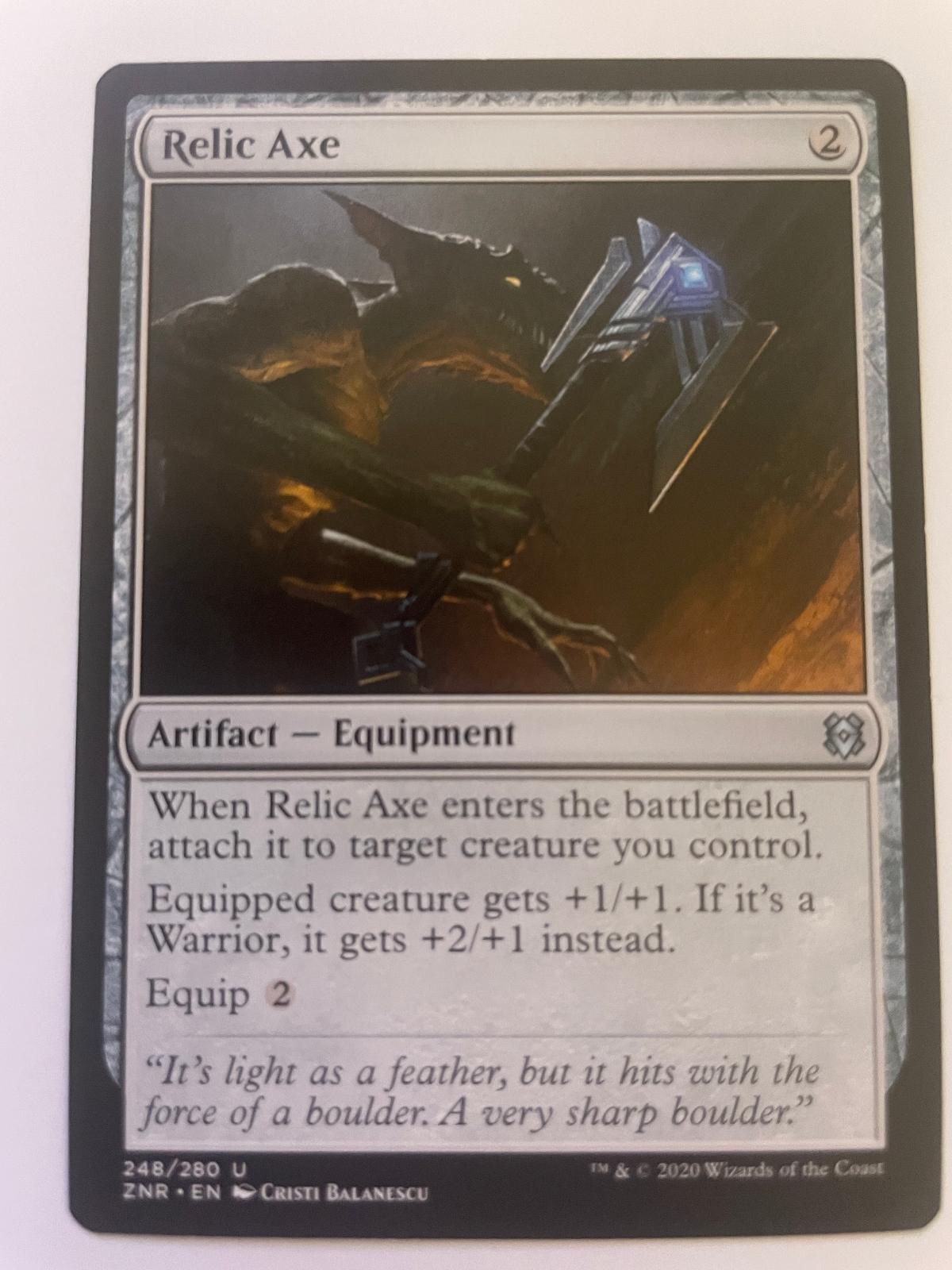 Relic Axe 248 Uncommon Zendikar Rising Magic: The Gathering Near Mint