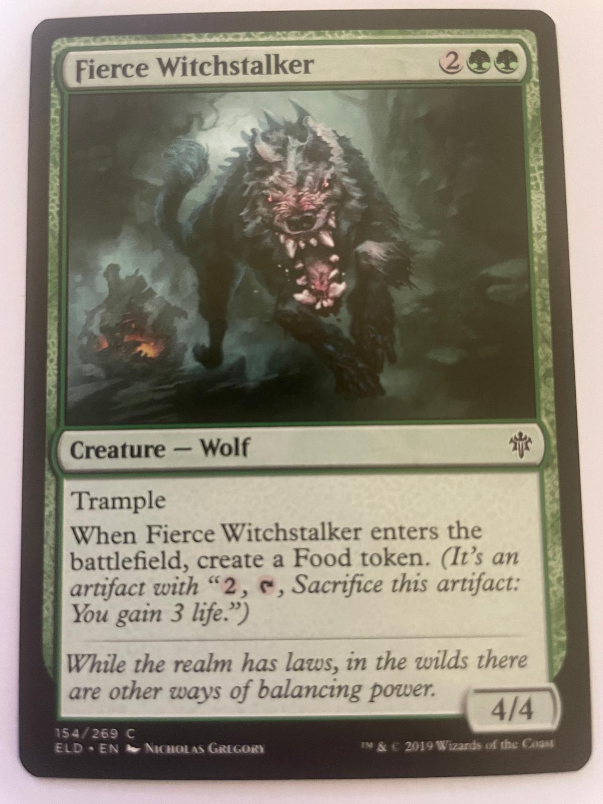 Fierce Witchstalker 154 Common Throne of Eldraine Magic: The Gathering Near Mint