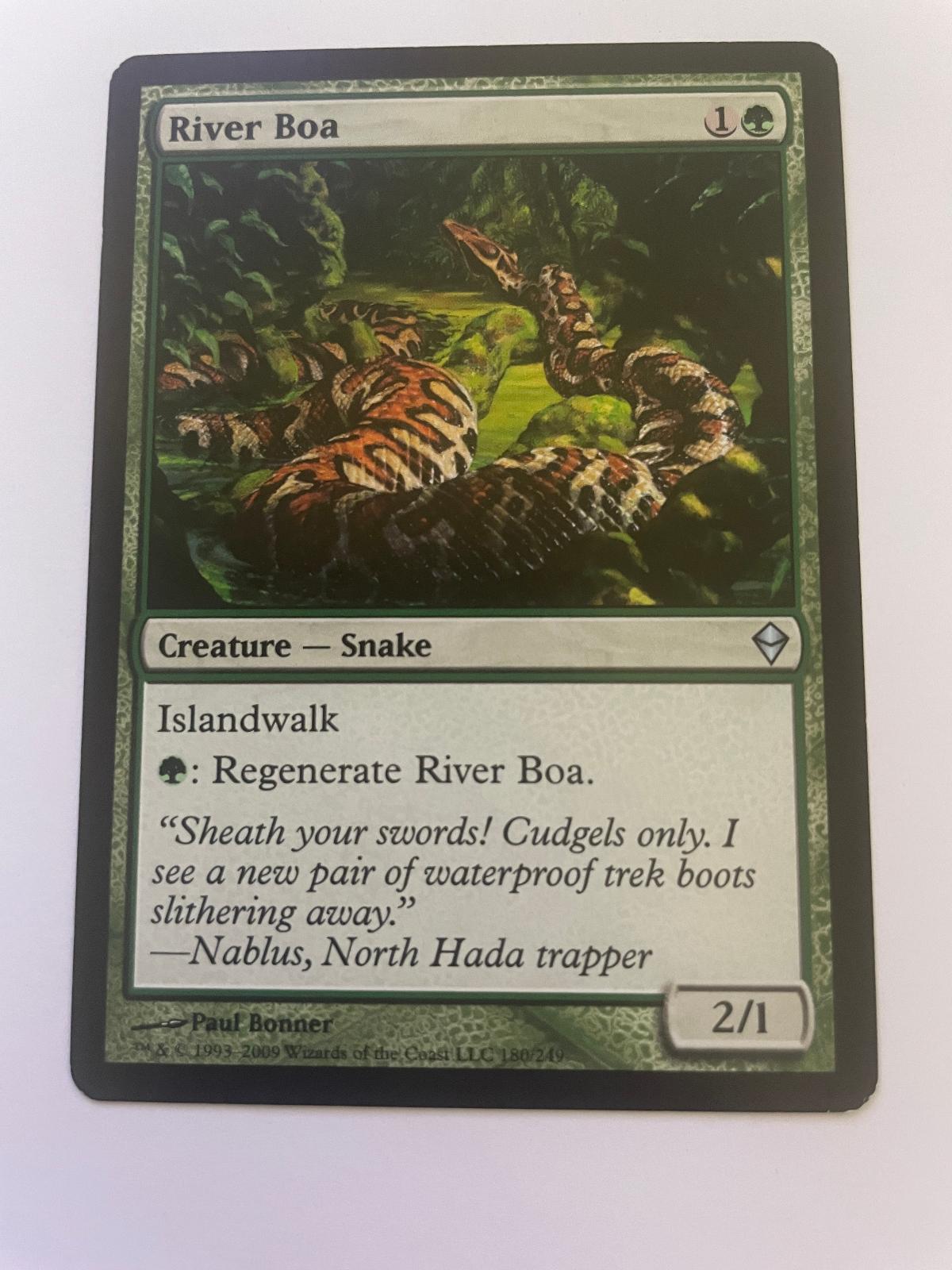 River Boa 180 Uncommon Zendikar Magic: The Gathering Near Mint
