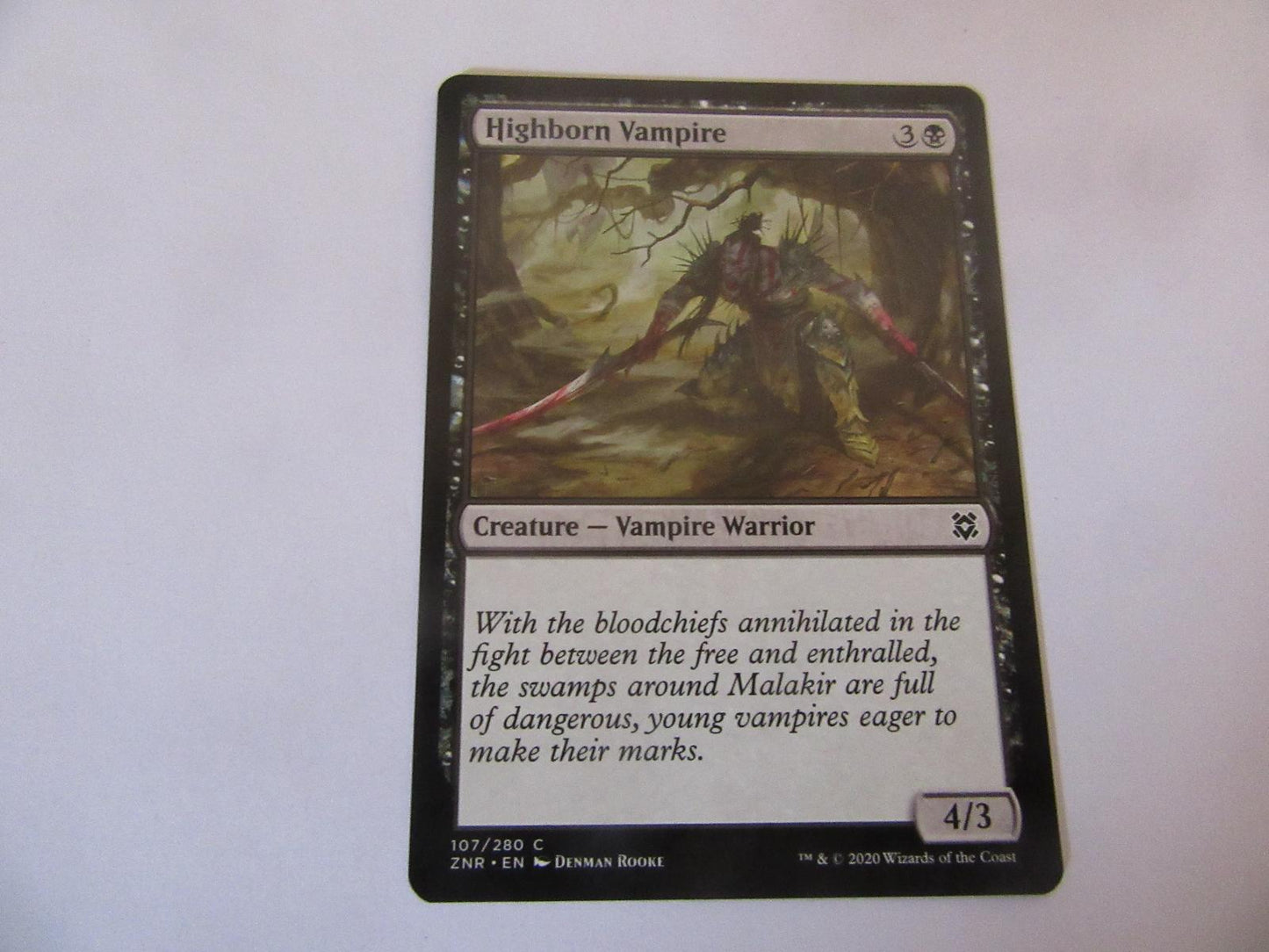 Highborn Vampire 107 Zendikar Rising NM