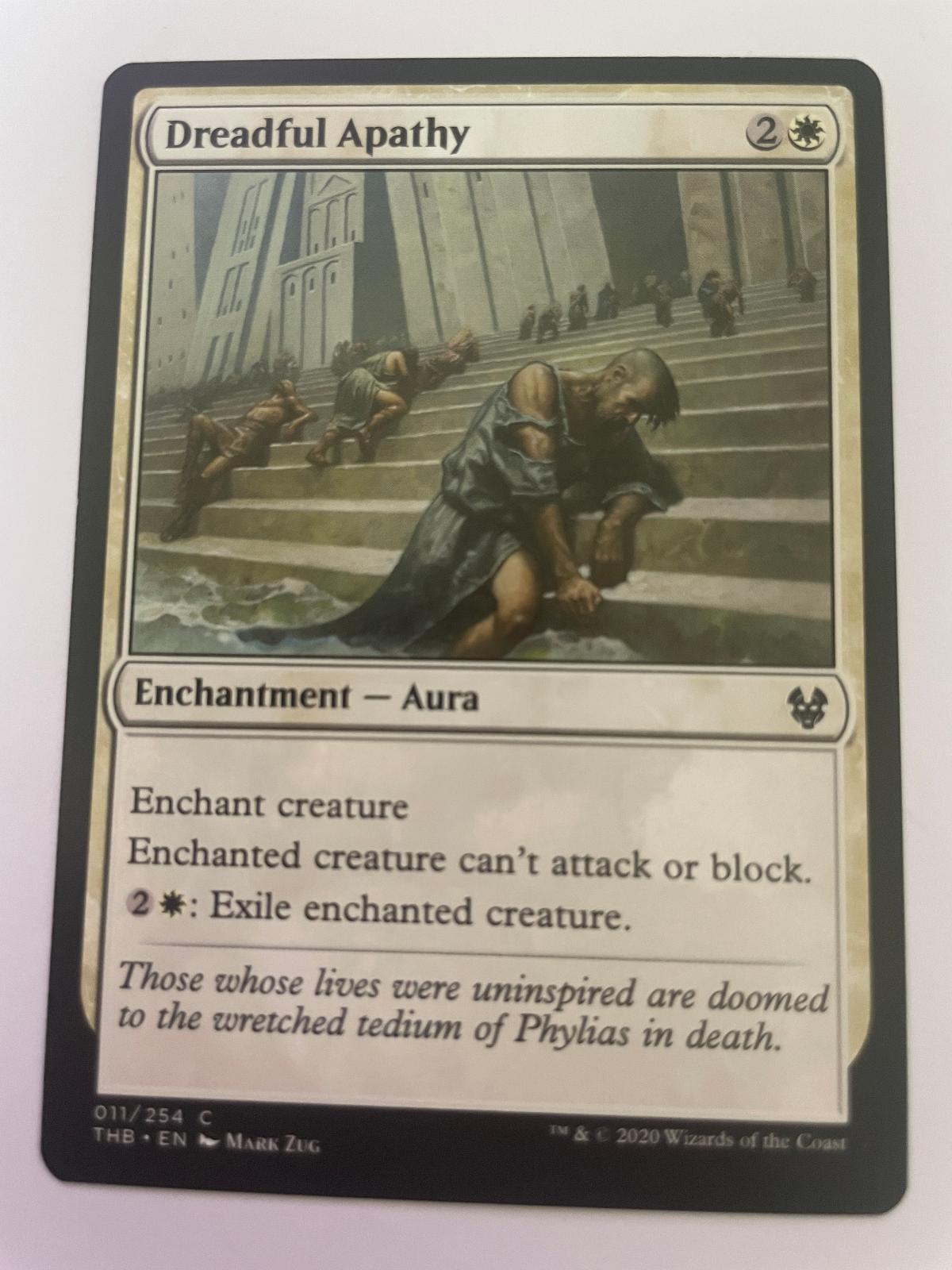 Dreadful Apathy 11 Common Theros Beyond Death Magic: The Gathering Near Mint