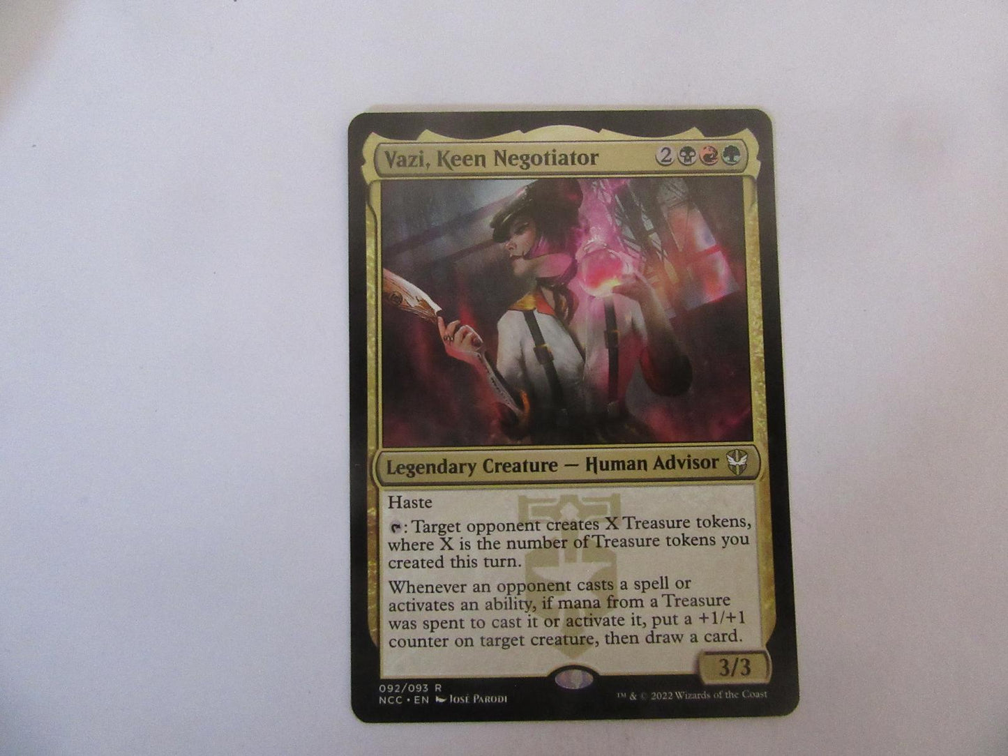 Vazi, Keen Negotiator 92 Commander: Streets of New Capenna NM