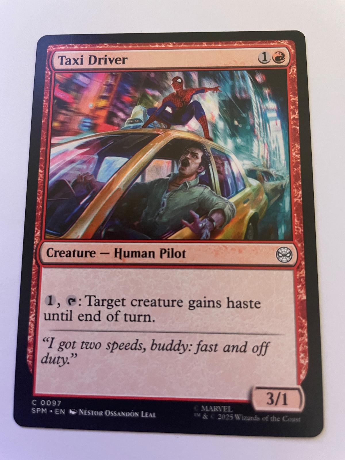 Taxi Driver 97 Common Marvel's Spider-Man Magic: The Gathering Near Mint