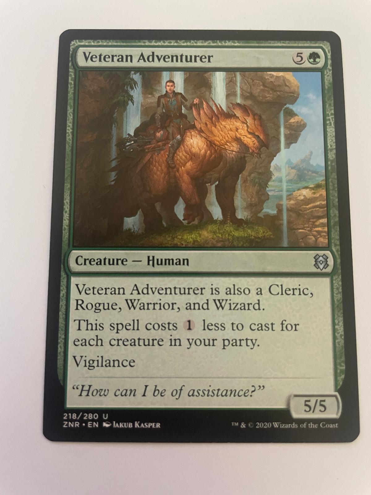 Veteran Adventurer 218 Uncommon Zendikar Rising Magic: The Gathering Near Mint