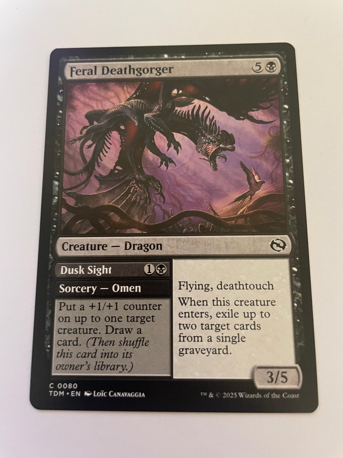 Feral Deathgorger 80 Common Tarkir: Dragonstorm Magic: The Gathering Near Mint
