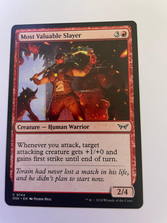 Most Valuable Slayer 144 Duskmourn: House of Horror Magic: The Gathering NM