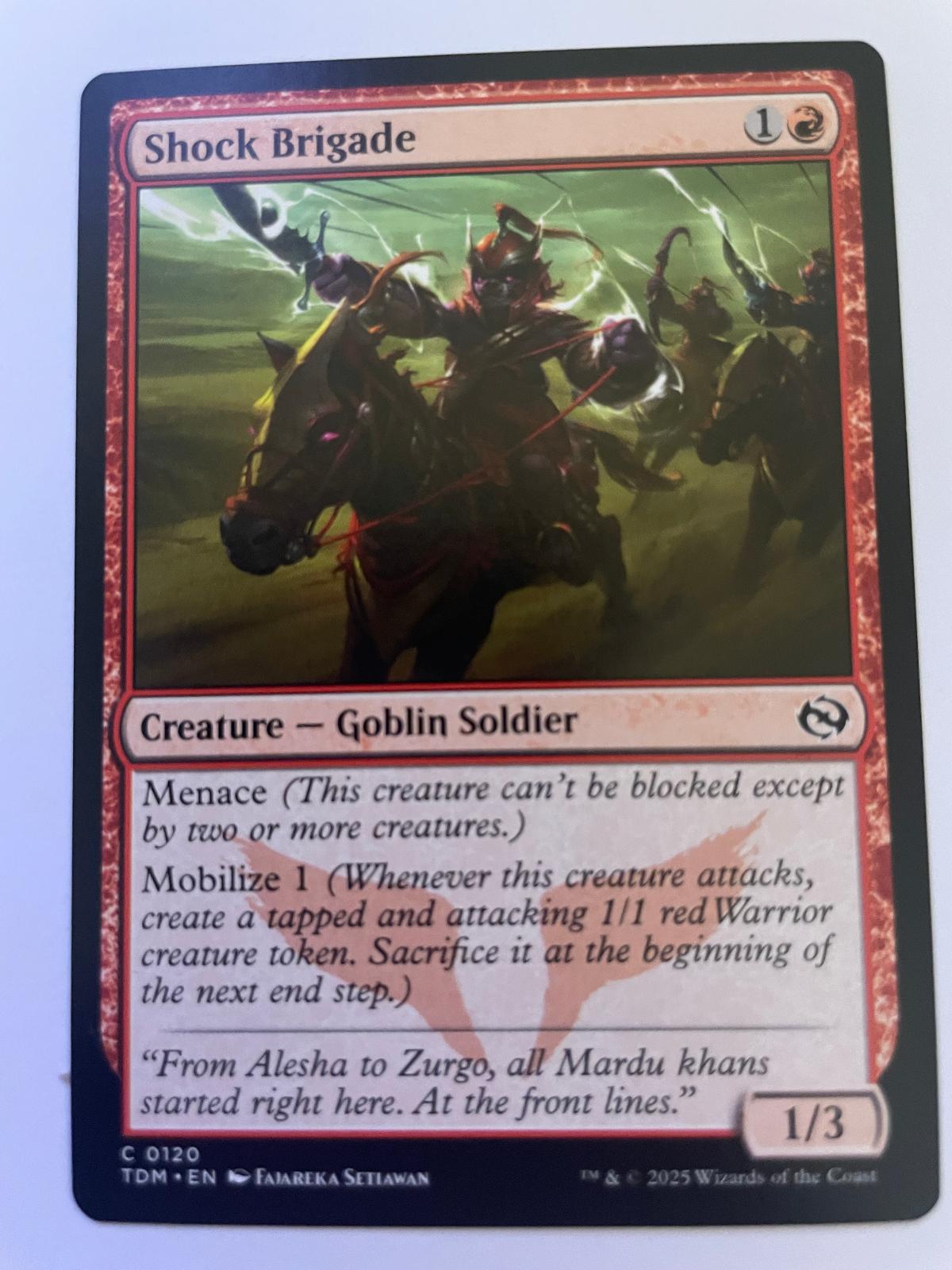 Shock Brigade 120 Common Tarkir: Dragonstorm Magic: The Gathering Near Mint