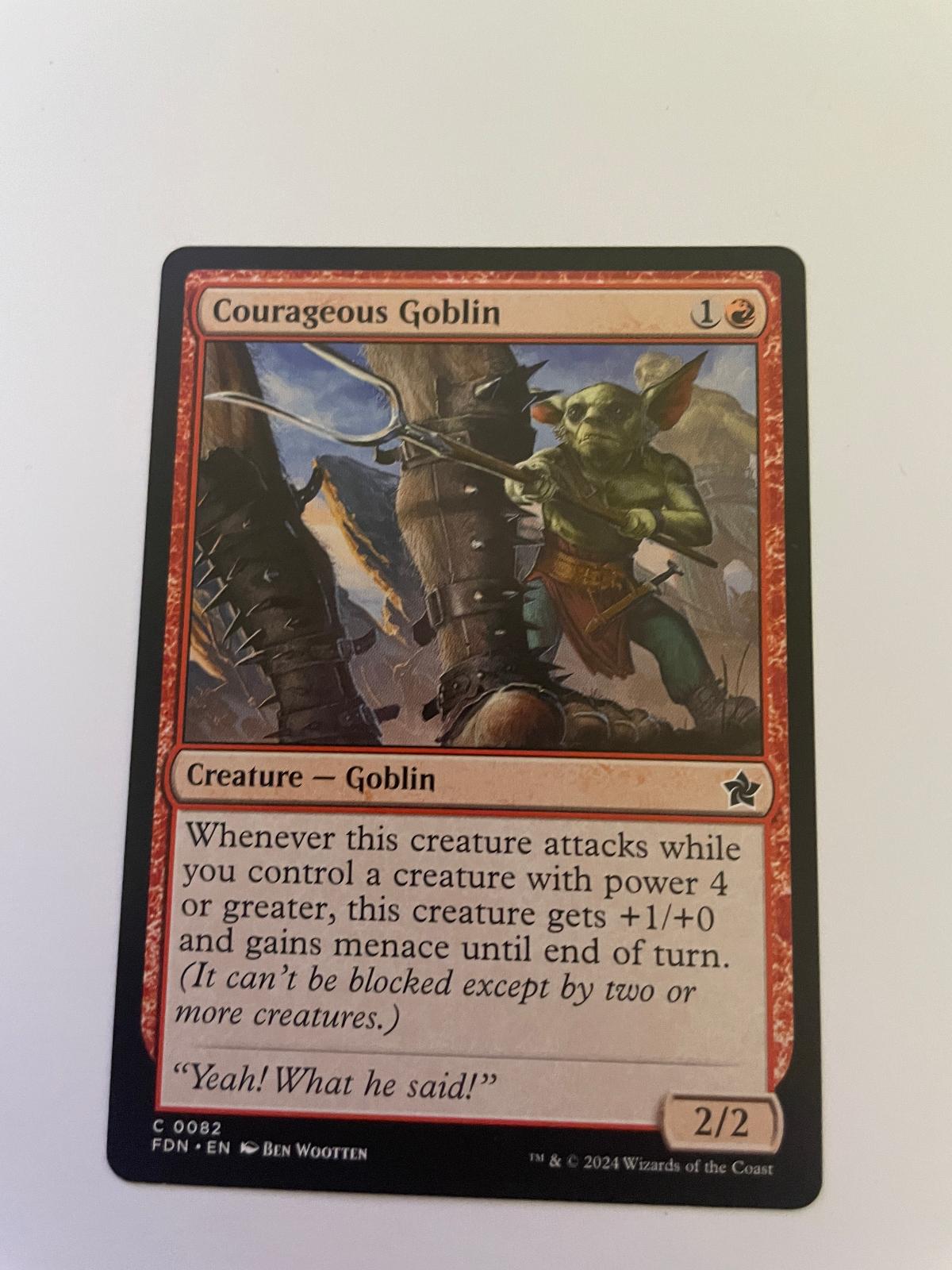 Courageous Goblin 82 Common Foundations Magic: The Gathering Near Mint