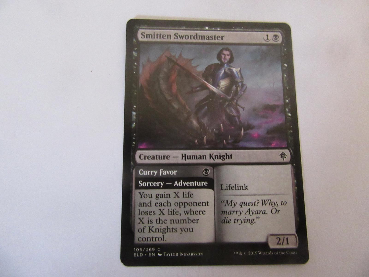 Smitten Swordmaster 105 Throne of Eldraine NM