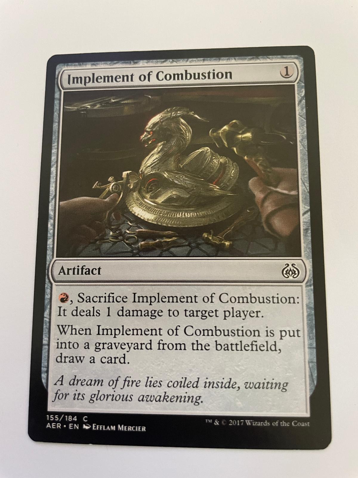 Implement of Combustion 155 Common Aether Revolt Magic: The Gathering Near Mint