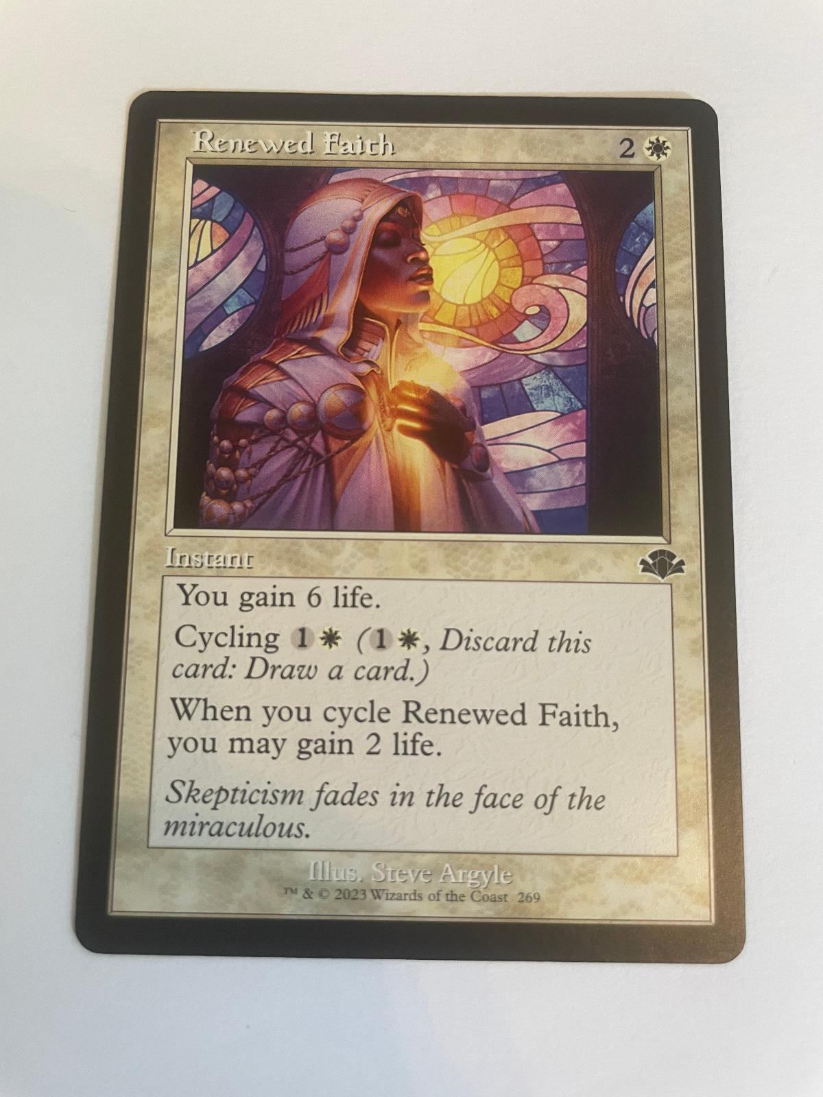Renewed Faith (Retro Frame) 269 Dominaria Remastered NM