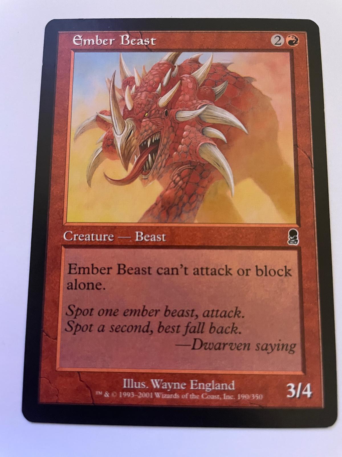 Ember Beast 190 Common Odyssey Magic: The Gathering Near Mint
