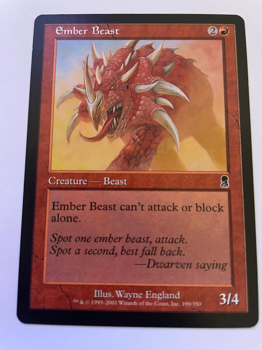 Ember Beast 190 Common Odyssey Magic: The Gathering Near Mint