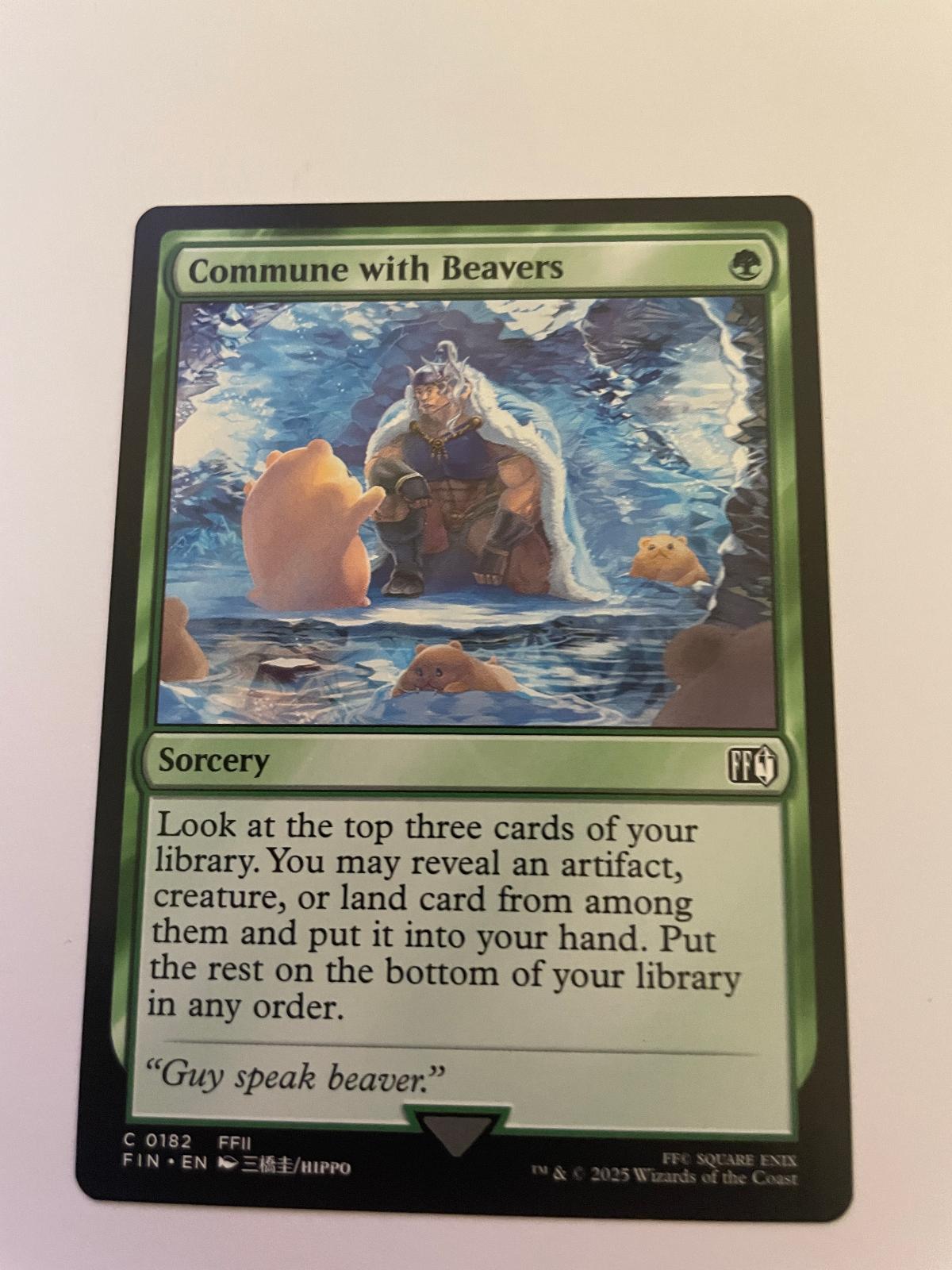 Commune with Beavers 182 Common FINAL FANTASY Magic: The Gathering Near Mint