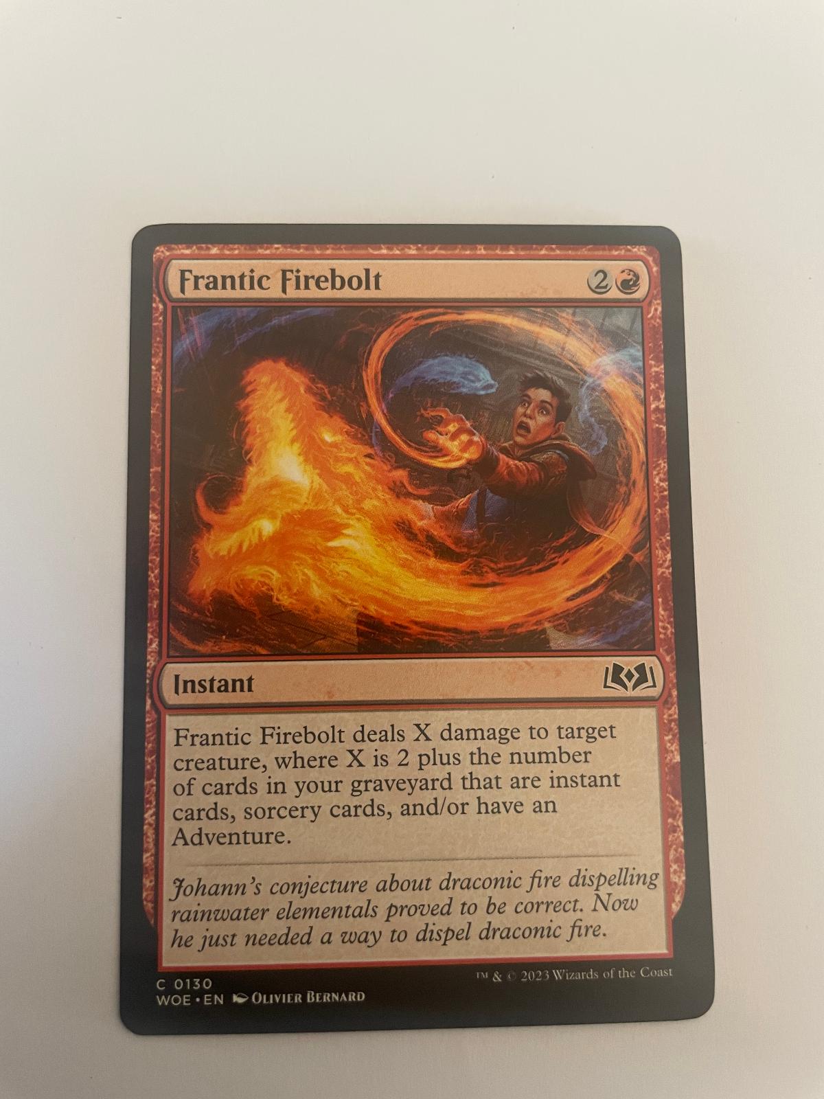Frantic Firebolt 130 Wilds of Eldraine WOE NM