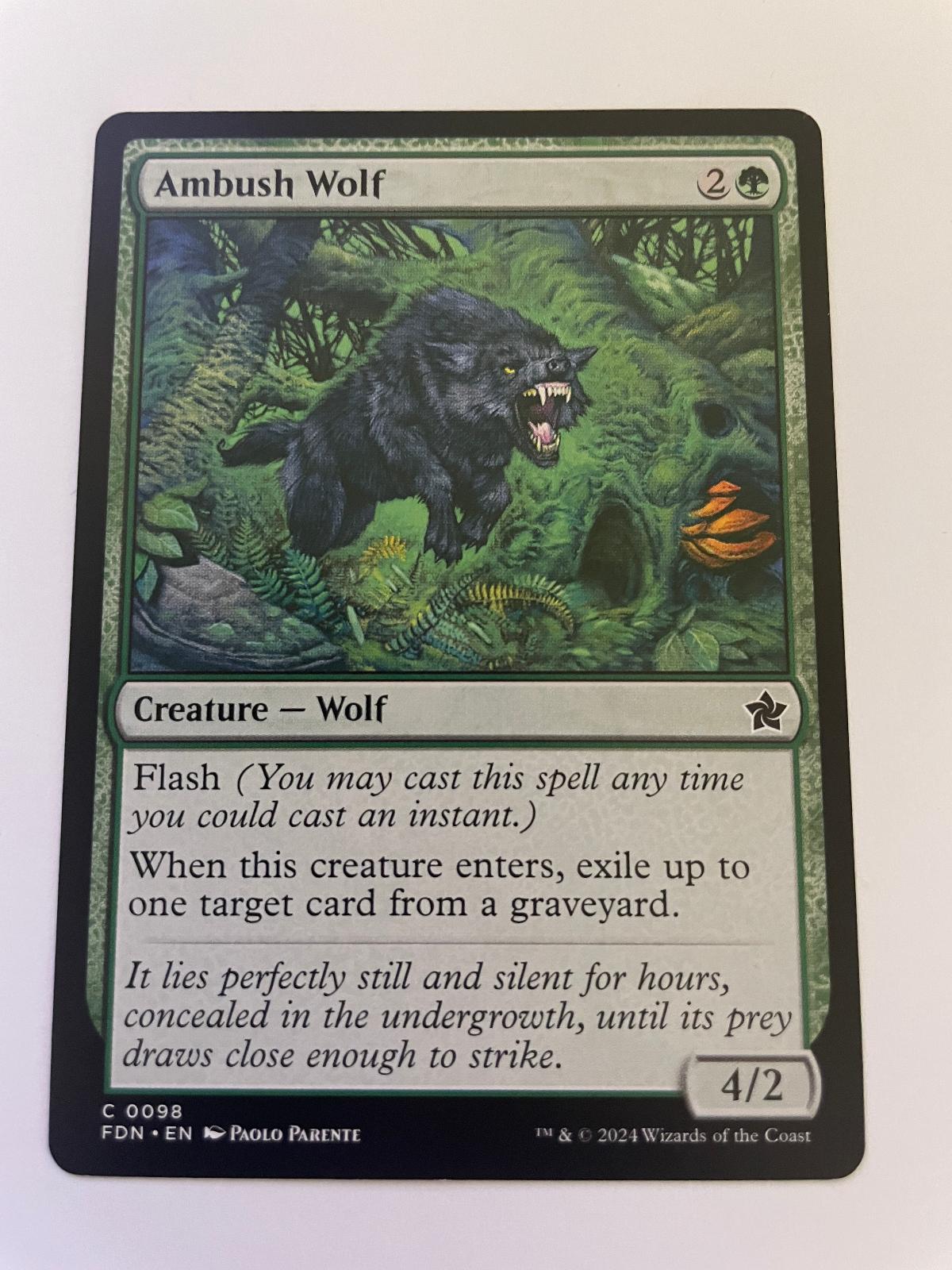 Ambush Wolf 98 Common Foundations Magic: The Gathering Near Mint