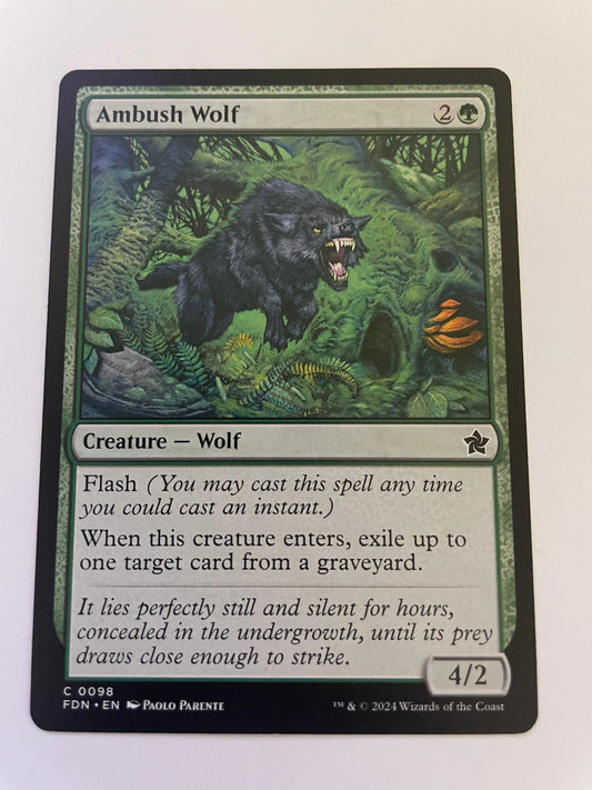 Ambush Wolf 98 Common Foundations Magic: The Gathering Near Mint