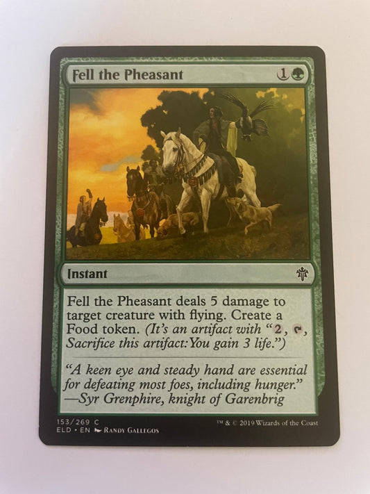 Fell the Pheasant 153 Common Throne of Eldraine Magic: The Gathering Near Mint