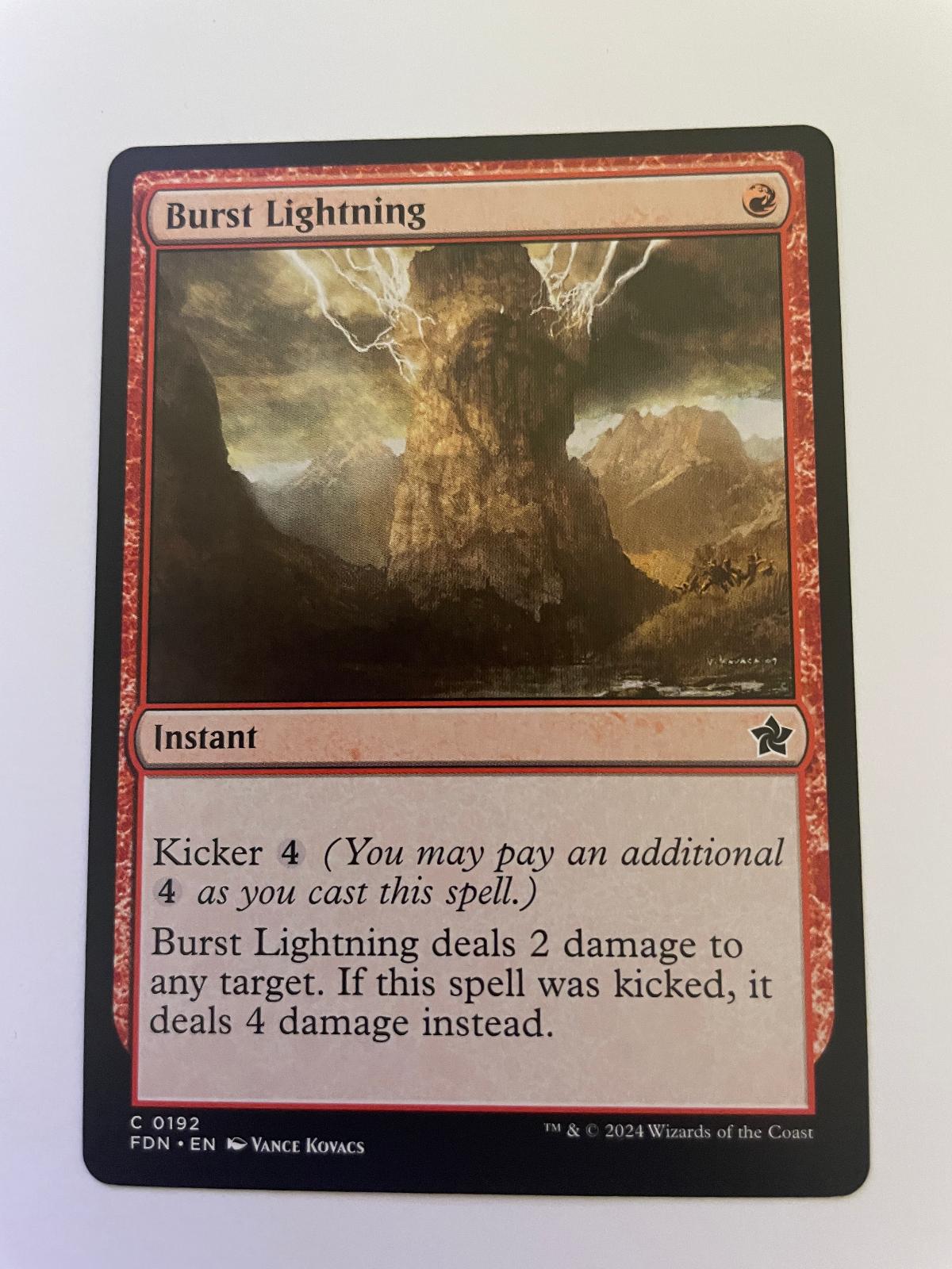 Burst Lightning 192 Common Foundations Magic: The Gathering Near Mint