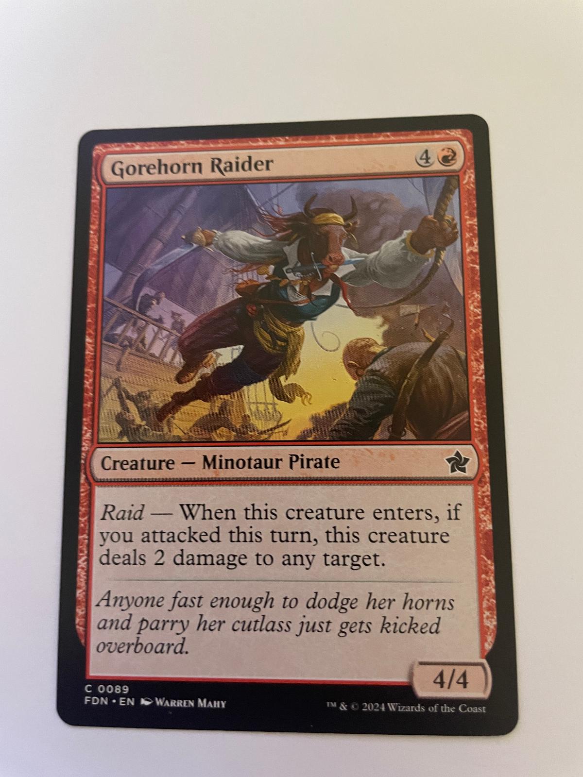 Gorehorn Raider 89 Common Foundations Magic: The Gathering Near Mint