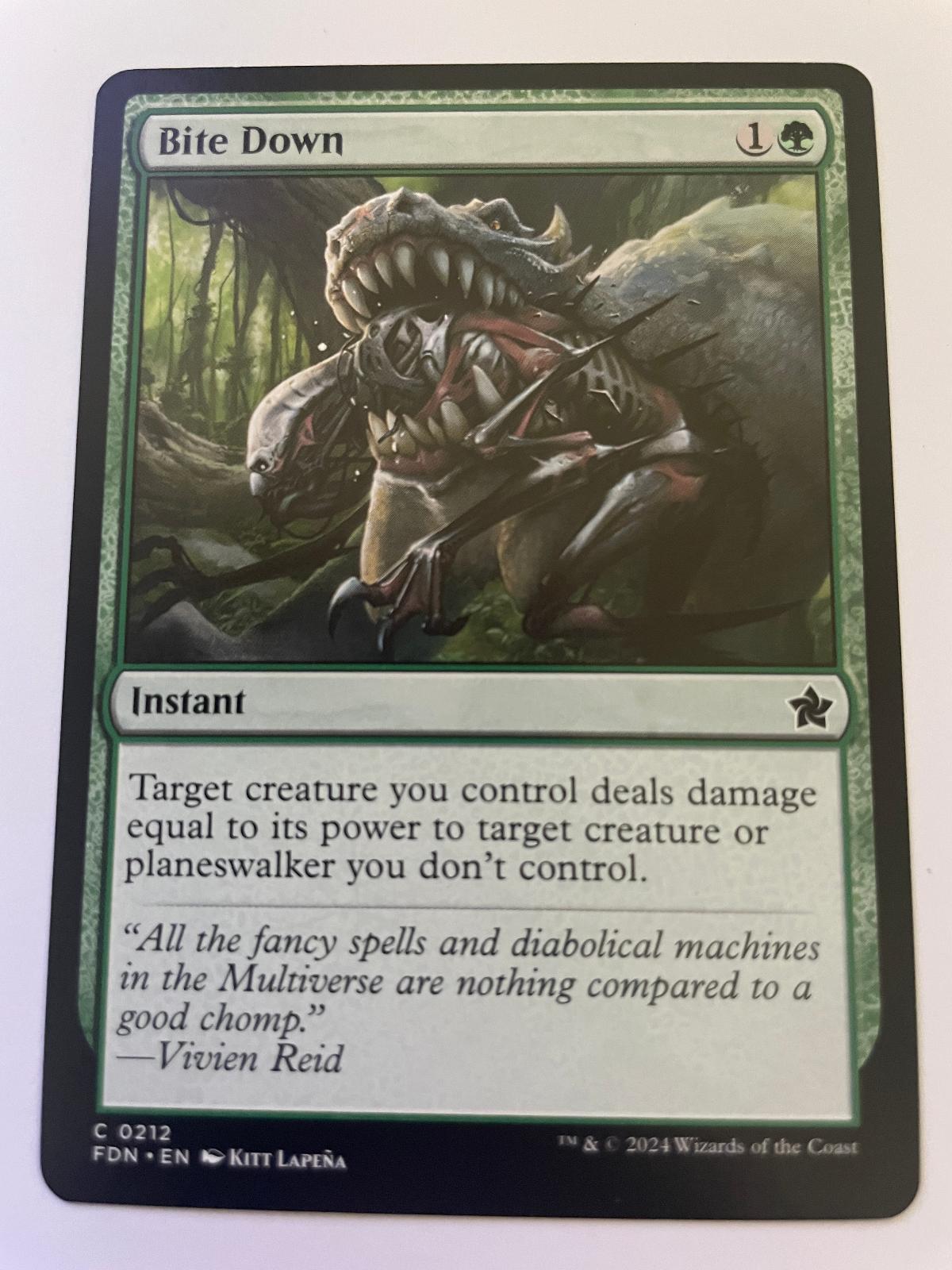 Bite Down 212 Common Foundations Magic: The Gathering Near Mint