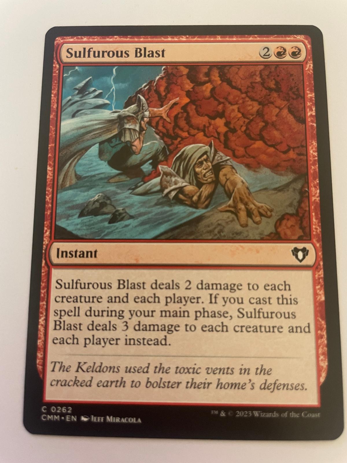 Sulfurous Blast 262 Common Commander Masters Magic: The Gathering Near Mint