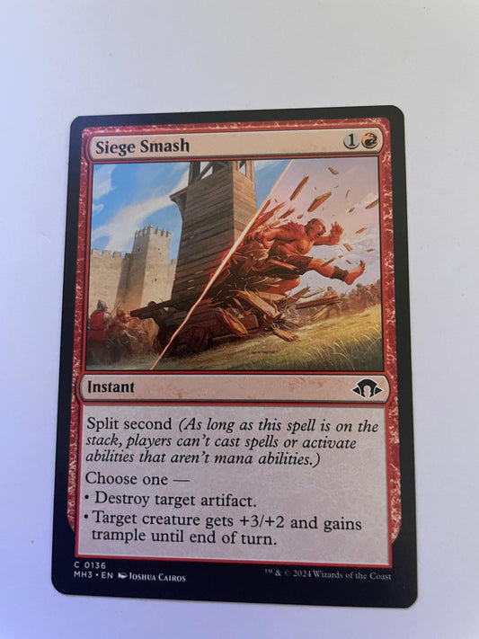 Siege Smash 136 Common Modern Horizons 3 Magic: The Gathering Near Mint