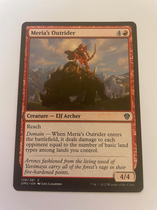Meria's Outrider 138 Common Dominaria United Magic: The Gathering Near Mint