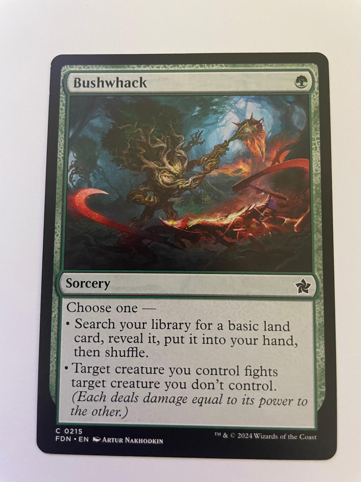 Bushwhack 215 Common Foundations Magic: The Gathering Near Mint