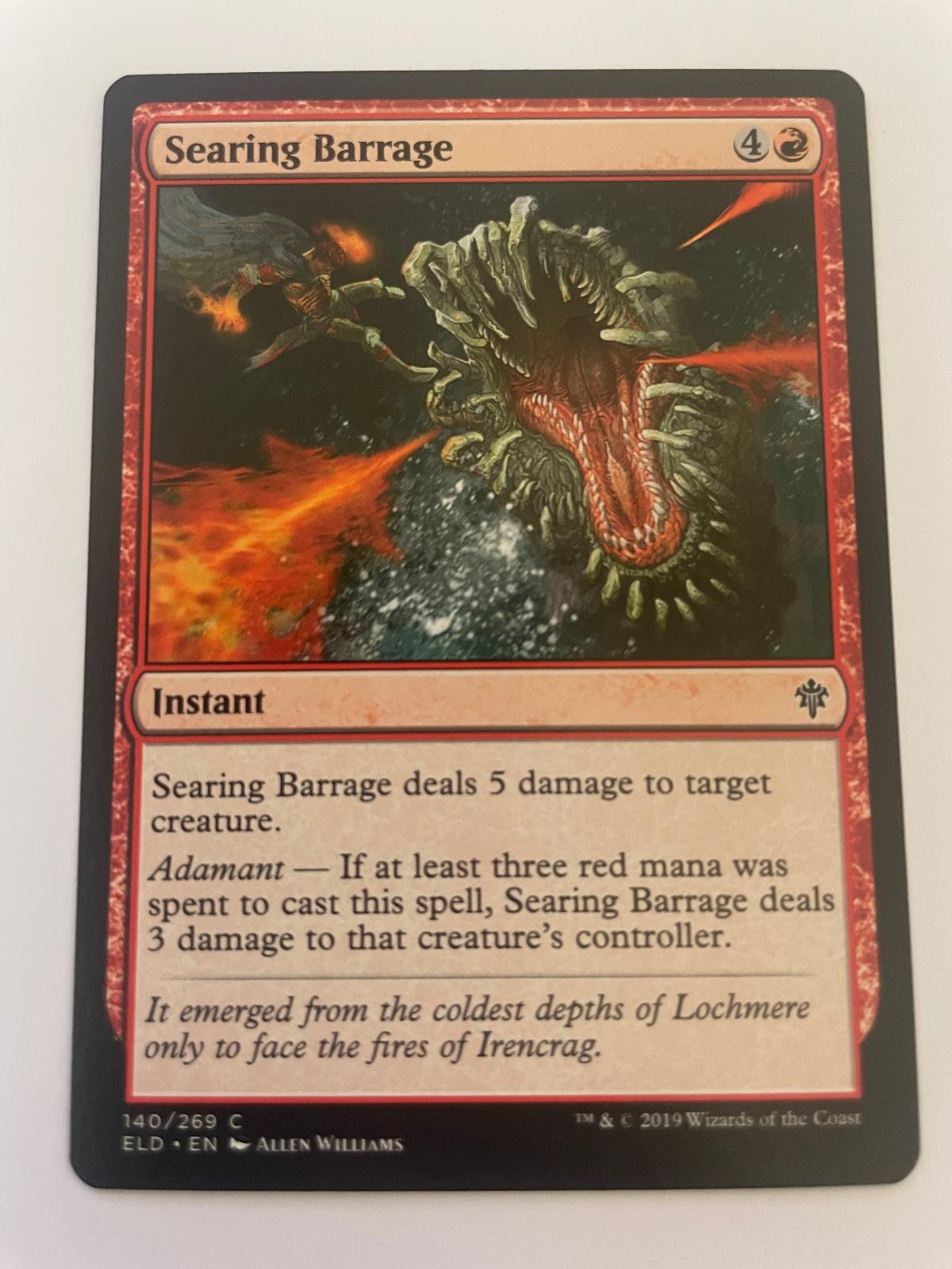 Searing Barrage 140 Common Throne of Eldraine Magic: The Gathering Near Mint