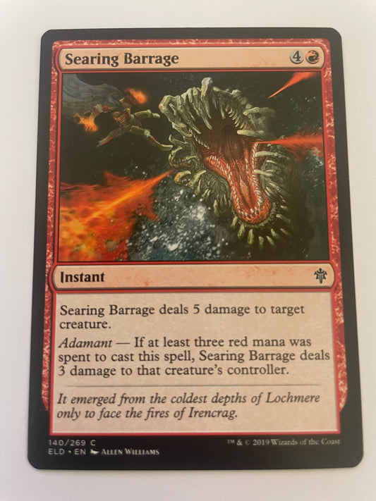 Searing Barrage 140 Common Throne of Eldraine Magic: The Gathering Near Mint