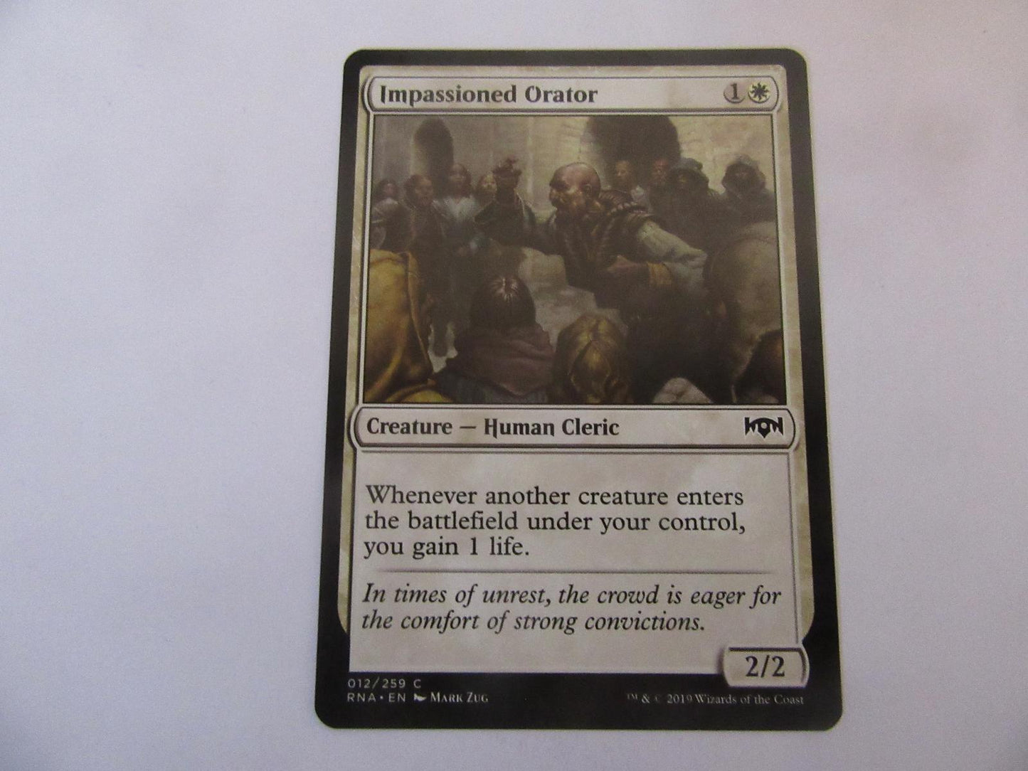 Impassioned Orator 12 Ravnica Allegiance NM