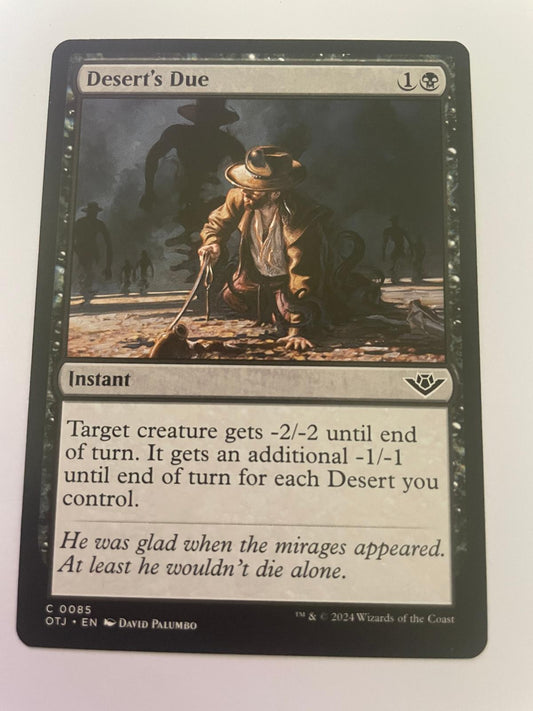 Desert's Due 85 Common Outlaws of Thunder Junction Magic: The Gathering NM